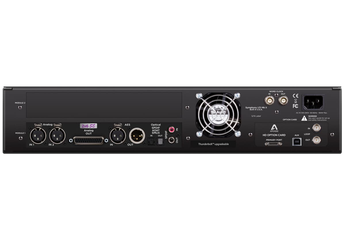 Apogee Symphony I/O Mk II 2X6 SE Pro Tools HD Apogee Symphony I/O Mk II 2X6 SE Pro Tools HD