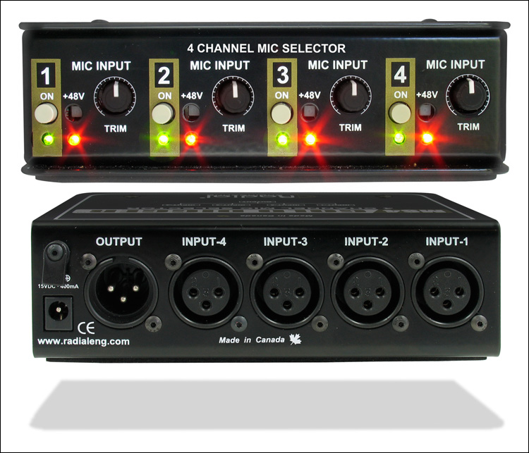 Radial Gold Digger 4-Channel Mic Selector