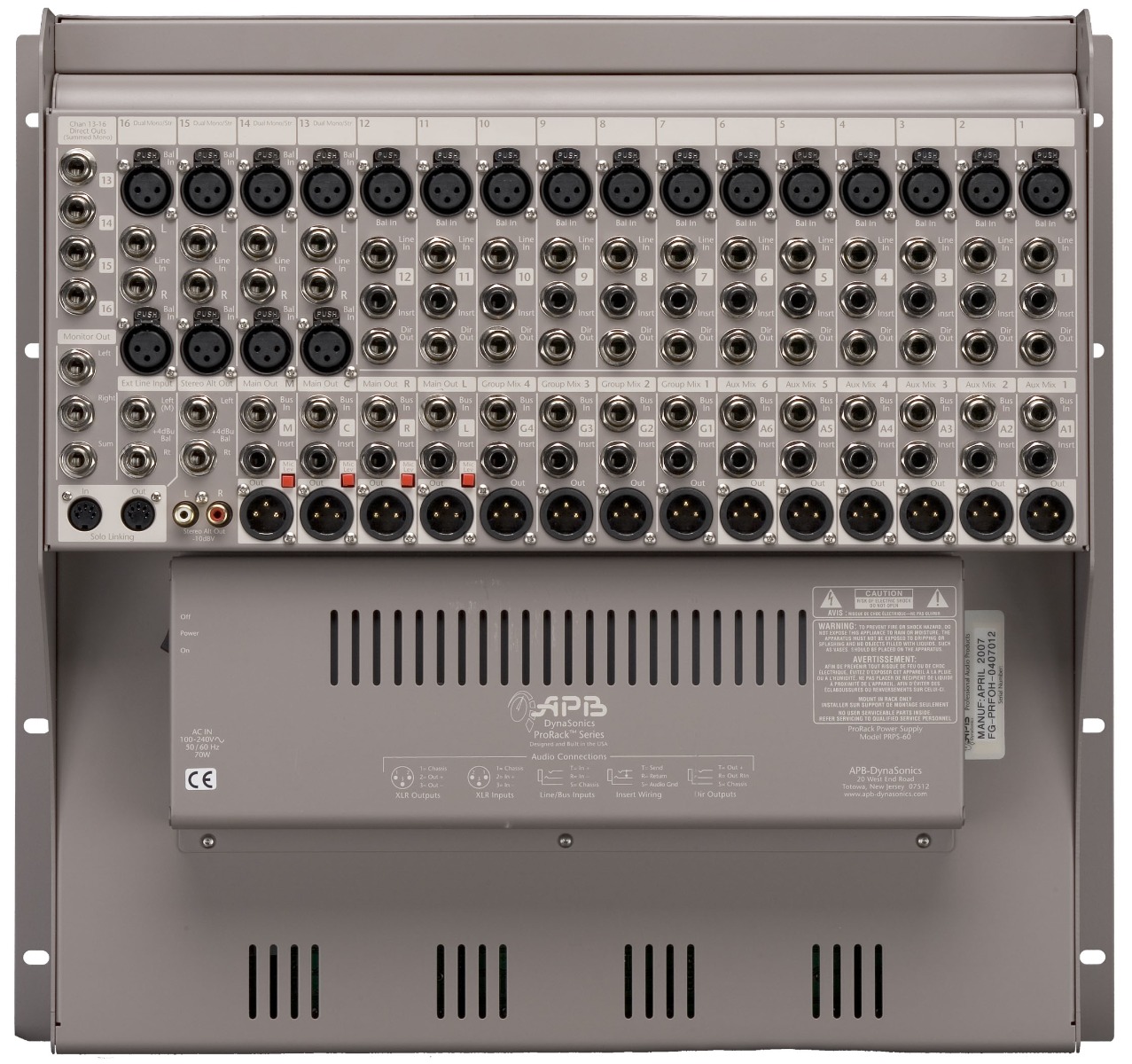 APB DynaSonics ProRack-House Mixer H1020 APB DynaSonics ProRack-House Mixer H1020