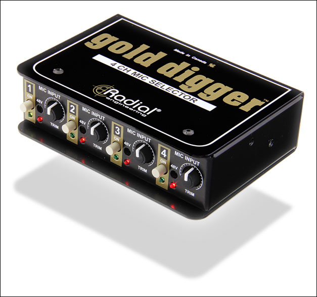 Radial Gold Digger 4-Channel Mic Selector Radial Gold Digger 4-Channel Mic Selector